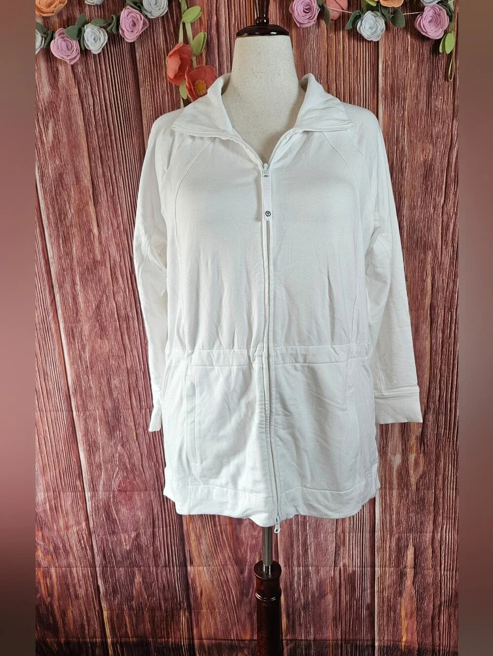 Talbots Zip Front Knit Jacket Plus Size 1X - Picture 1 of 12